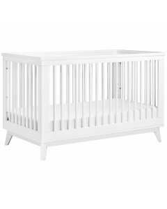 Scoot 3 in 1 Crib with Toddler Rail White