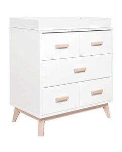 Scoot 3 Drawer Changer Dresser White Washed Natural