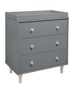 Lolly 3 Drawer Changer Dresser Grey Washed Natural