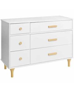 Lolly 6 Drawer Double Dresser White Natural