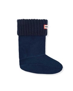 Half Cardigan Kids Boot Sock - Navy
