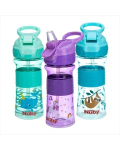 Nuby - Thirsty Kids REFLEX Flip it Cup with soft grip 12 Oz 531346 627972531341 tjskids.com