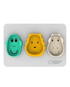 Animal Snack Mat - Cool Gray tjskids.com