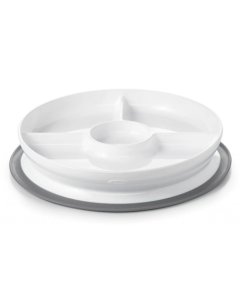 Stick & Stay Divided Plate - Grey