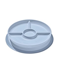 OXO Tot Baby and Toddler Stick and Stay Suction Divided Plate for 6+ Months - Dusk