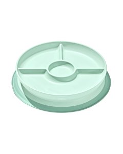 OXO Tot Baby and Toddler Stick and Stay Suction Divided Plate for 6+ Months - Opal