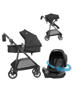 Omni Ultra Travel System with Revolve180 LiteMax NXT - Caviar Black