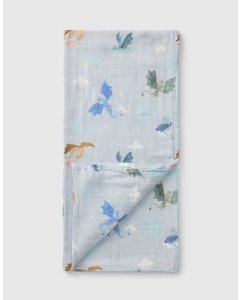 Loulou Lollipop Muslin Swaddle Blanket - Magical Dragons