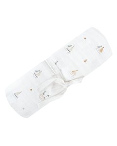 Perlimpinpin Cotton Muslin Swaddle - Boats