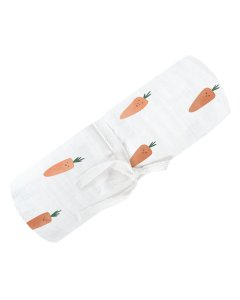 Perlimpinpin Cotton Muslin Swaddle - Carrots