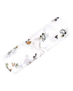 Perlimpinpin Cotton Muslin Swaddle - Dinos
