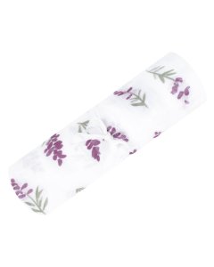 PERLIMPINPIN COTTON MUSLIN SWADDLE - LAVENDER