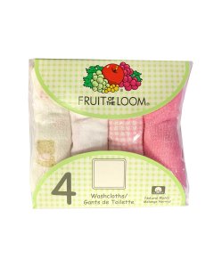 Fruit of the Loom Wash Cloths - Pink