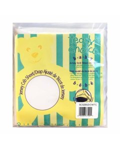 TJSKIDS Teddy's Choice Crib Sheet - White