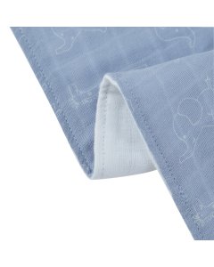 3 Pack Muslin Bandana Bibs - Blue