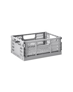 3 sprouts Modern Folding Crate - Light Grey