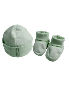 Kushies Everyday Accessory Set - Green Stripe Preemie