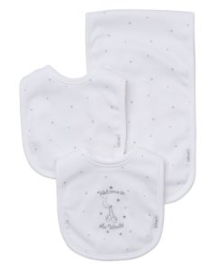 Little Me Bib and Burp Cloth Set - Welcome World