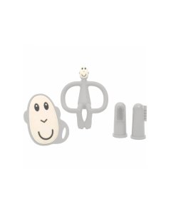 Matchstick Monkey	 Teething Starter Set - Cool Gray	19-16003 810033540639 Tjskids.com
