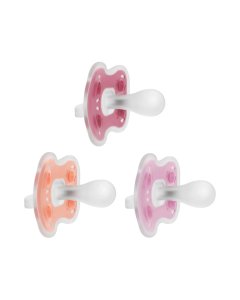 Dr Browns  Advantage One-Piece Pacifier 3pk 6-18m - Pink/Purple/Coral PA23201-CA 72239331422 Tjskids.com
