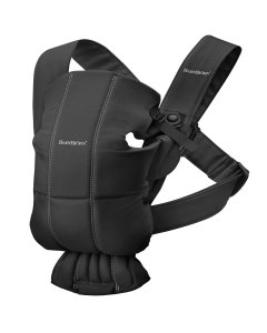 BabyBjorn Baby Carrier Mini - Cotton, Woven Black	021156CA 810047572213 Tjskids.com