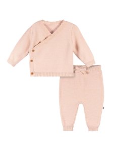 Just Born Baby Girl 2-Piece Scalloped Sweater - PINK Tjskids.com