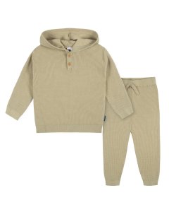 Just Born Baby Neutral 2-Piece Sweater Knit Set - TAN Tjskids.com