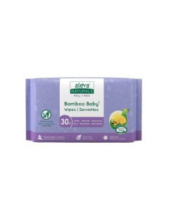 Aleva Naturals Bamboo Baby Wipe 30 Count	 624721379414 Tjskids.com