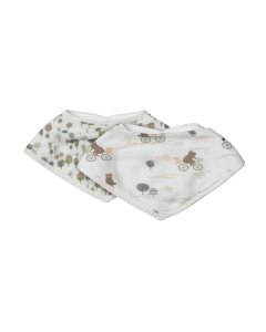 Loulou Lollipop	Bandana Bib 2 Pack - Bears on Bikes	BIBBOB 825754037337 Tjskids.com
