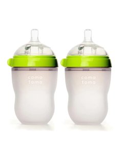 Comotomo Baby Bottle - Green - 8 oz 2 Pack