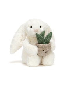 Jellycat Cream Bunny with Plant BB3PLA 670983166385 Tjskids.com