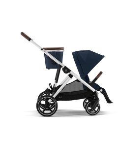 Cybex Gazelle S Stroller - Silver Frame and Ocean Blue Seat
