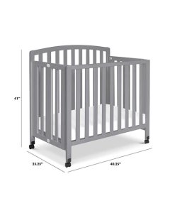 Dylan Portable Mini Crib 3 In 1 - Grey M18198G 048517830635