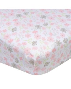 Gerber Fitted Crib Sheet - Flowers GCW10100 13618220715 Tjskids.com