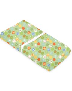 Kushies	Flannel Change Pad - Green Crazy Circles P210-C23	64408605113 Tjskids.com