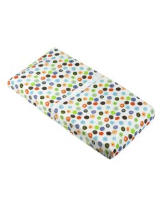 Kushies	Flannel Change Pad - White Crazy Circles P210-C20	64408605090 Tjskids.com