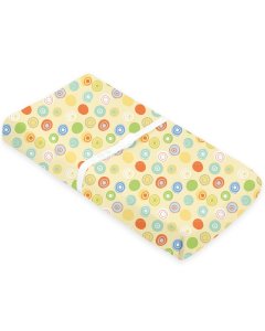 Kushies Flannel Change Pad - Yellow Crazy Circles P210-C22	64408605106 Tjskids.com