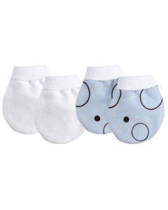 Kushies Flannel No Scratch Mittens - Boy Color A360B	64408618205 Tjskids.com