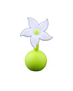 Silicone Breast Pump Flower Stopper - White