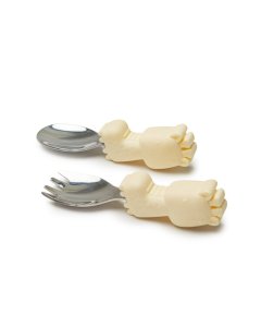 Learning Spoon/Fork Set - Giraffe/Sunny Yellow