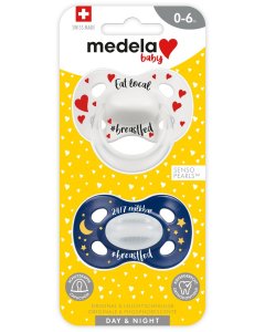 Day and Night Baby Pacifier - Blue & White