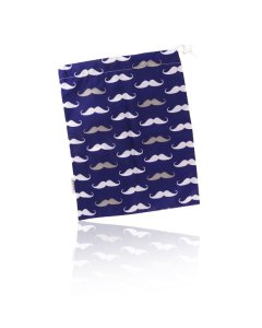 Waterproof Wet Bag - Navy Mustache