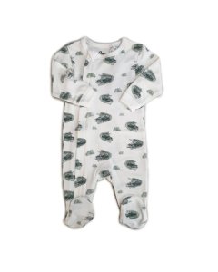 Zipper Footie  - Lily Pad Alligator