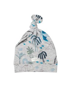 Top Knot Beanie Tencel - Dinosaurs 0 - 6 months