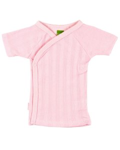 Kushie Everyday Layette Short Sleeve Wrap Tee - Pink Preemie