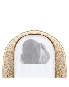 Kushies Flannel Bassinet Sheet with Satin Cloud White