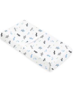 Kushies Flannel Contour Pad Sheet With Slits - White Woof