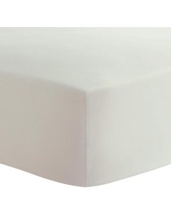 Kushies Percale Fitted Crib Sheet Ecru