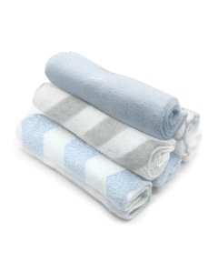 Kushies Washcloths 6 Pack - Blue