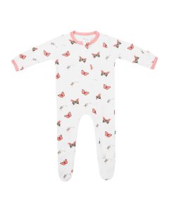 Kyte Baby Printed Zippered Footie - Butterfly